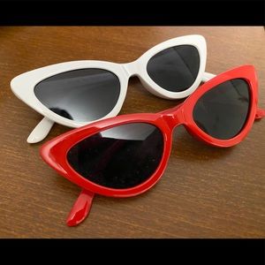 2 PACK RETRO CAT EYE SUNGLASSES